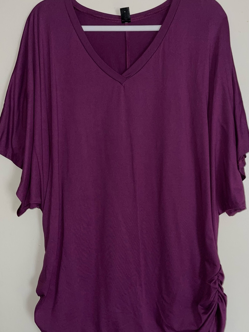 SHEIN Plum V-Neck Tunic Blouse